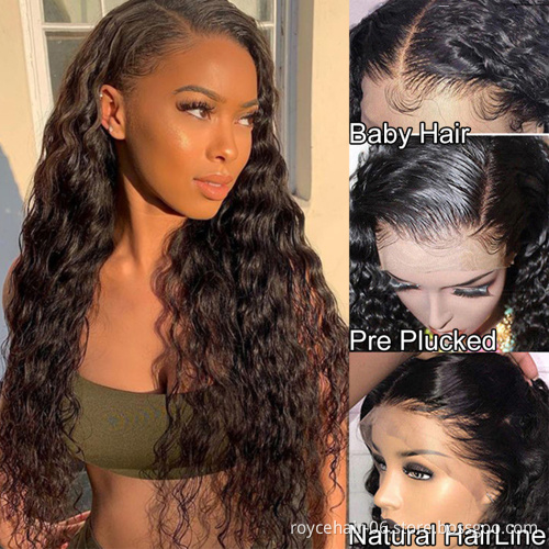 Super Long Human Hair Lace Wigs Vendor,Wholesale 150% 180% Density Indian Remy Hair Pre Plucked Transparent 360 Lace Front Wig